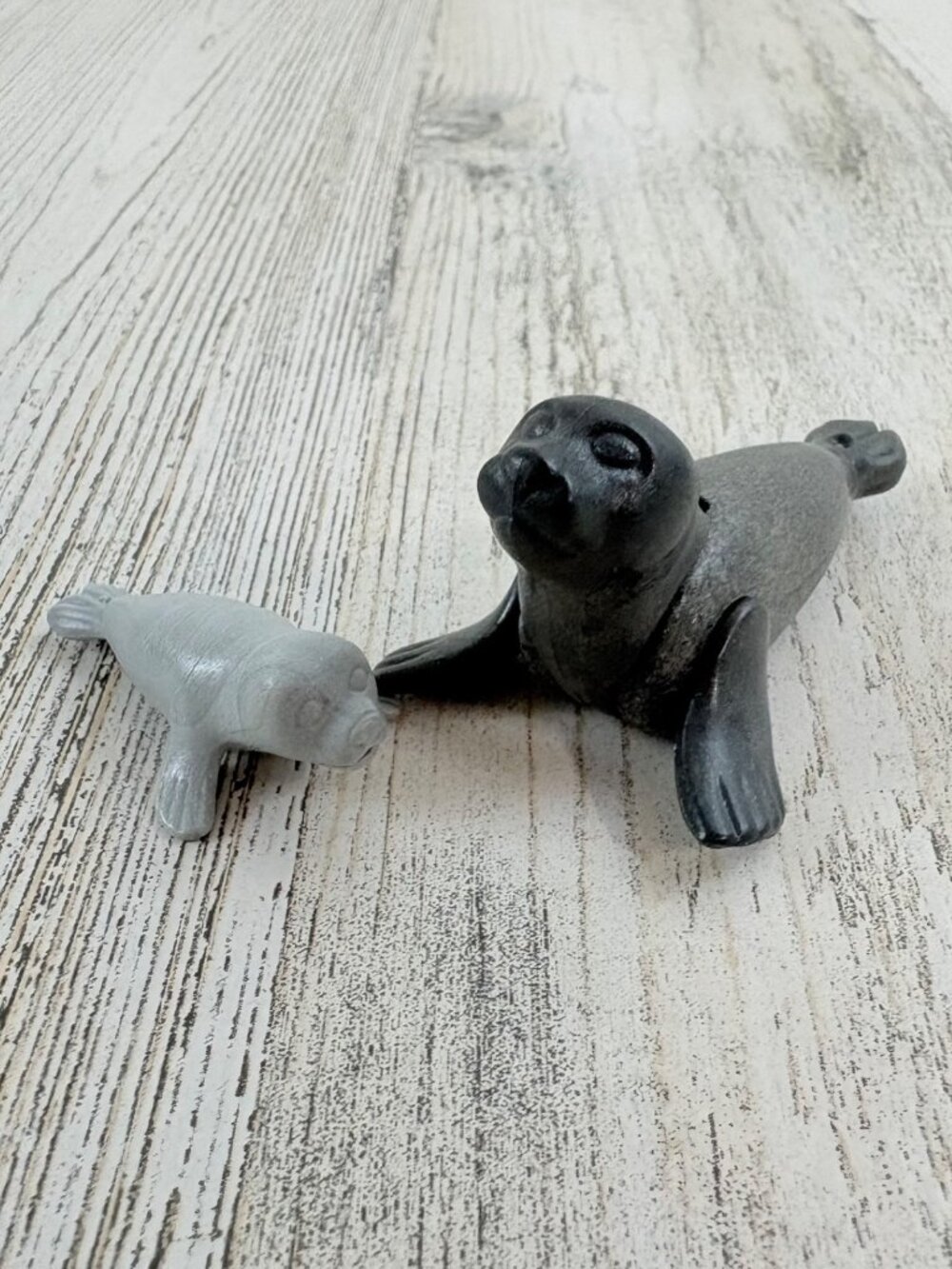 Playmobil Figure GREY SEAL and PUP Baby Sea Lion Sea Marine Zoo Ark Animal Lot